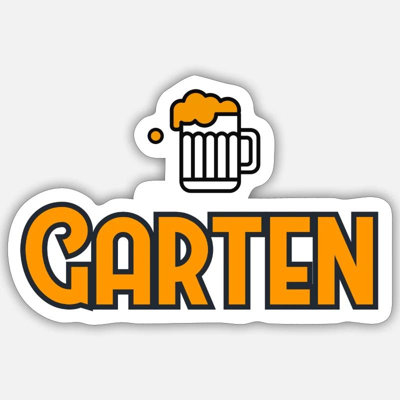 Biergarten Sticker Größe S (10 x 10 cm)