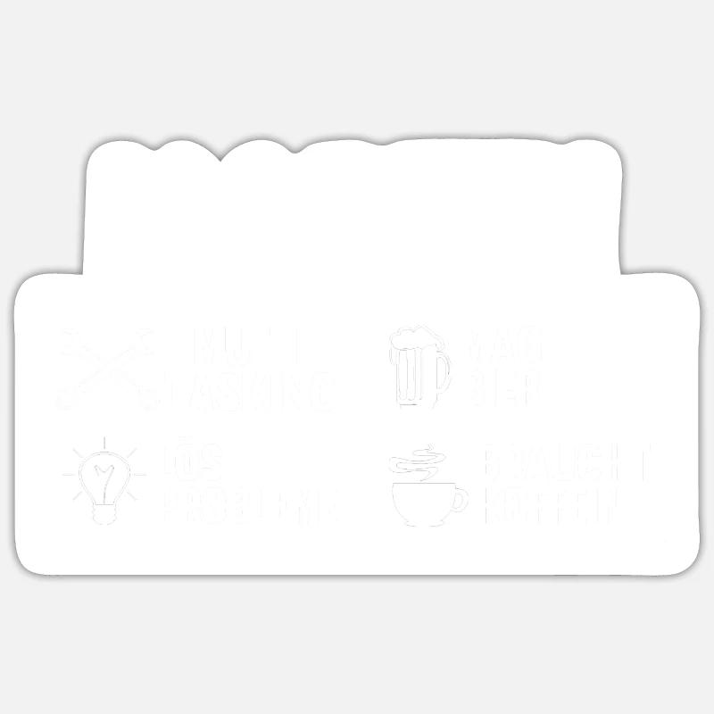 Martin - Sticker taille S (10 x 10 cm) - blanc mat