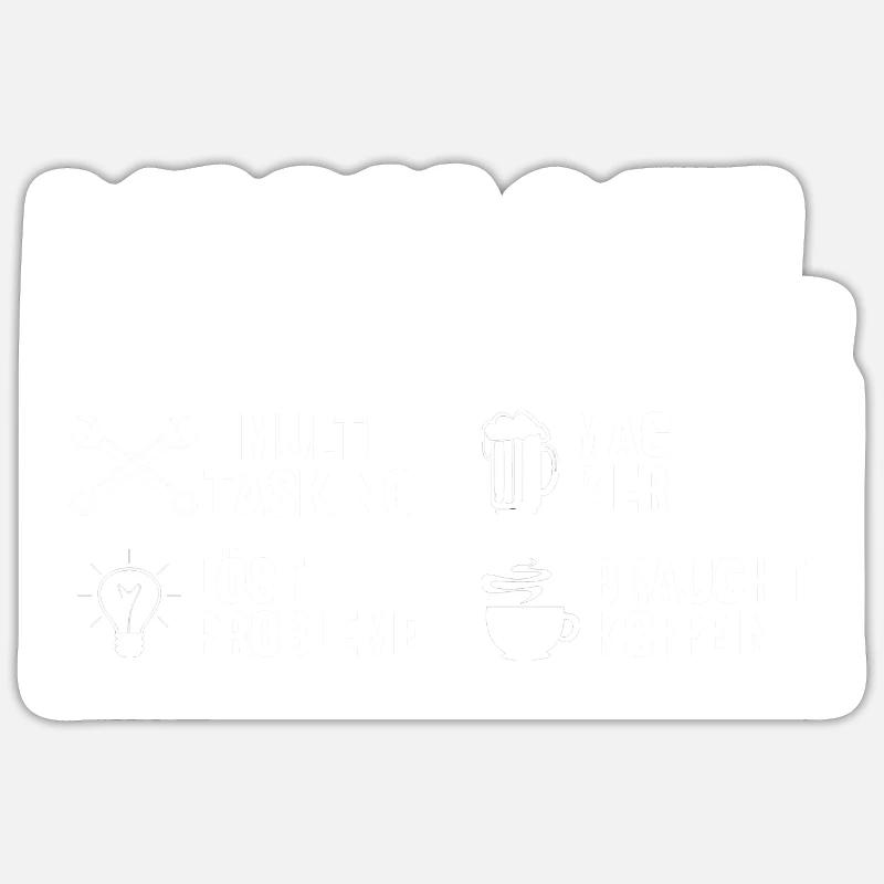 Michael - Sticker Größe S (10 x 10 cm) - Mattweiß