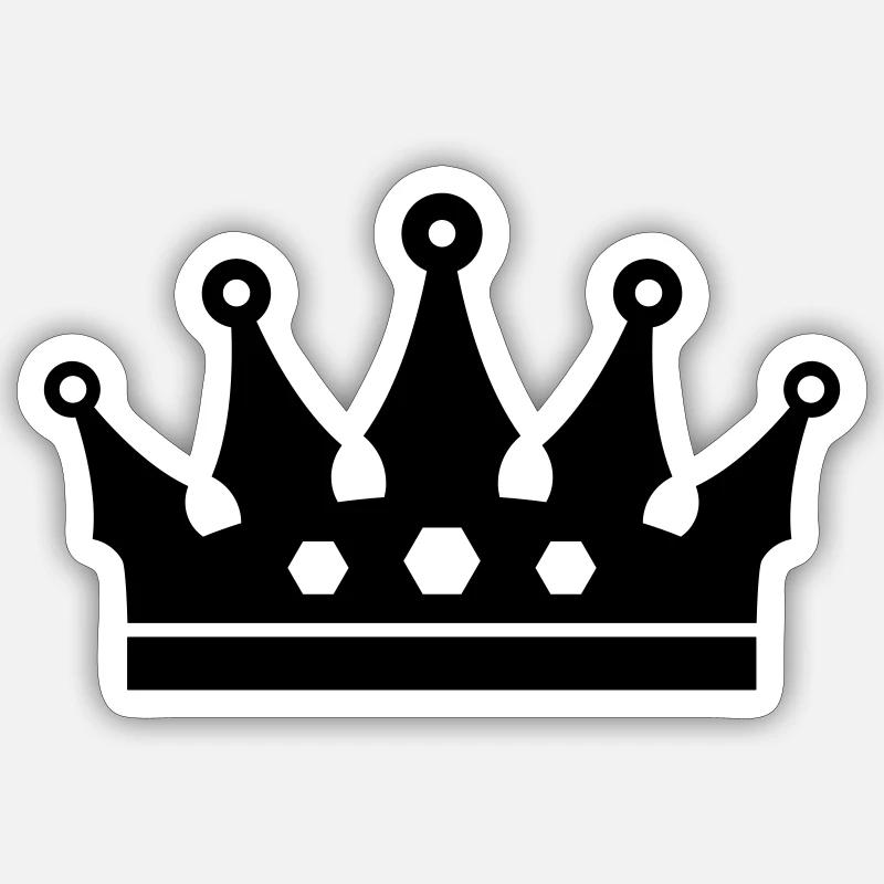 Crown - Sticker size S (10 x 10 cm) - white matte