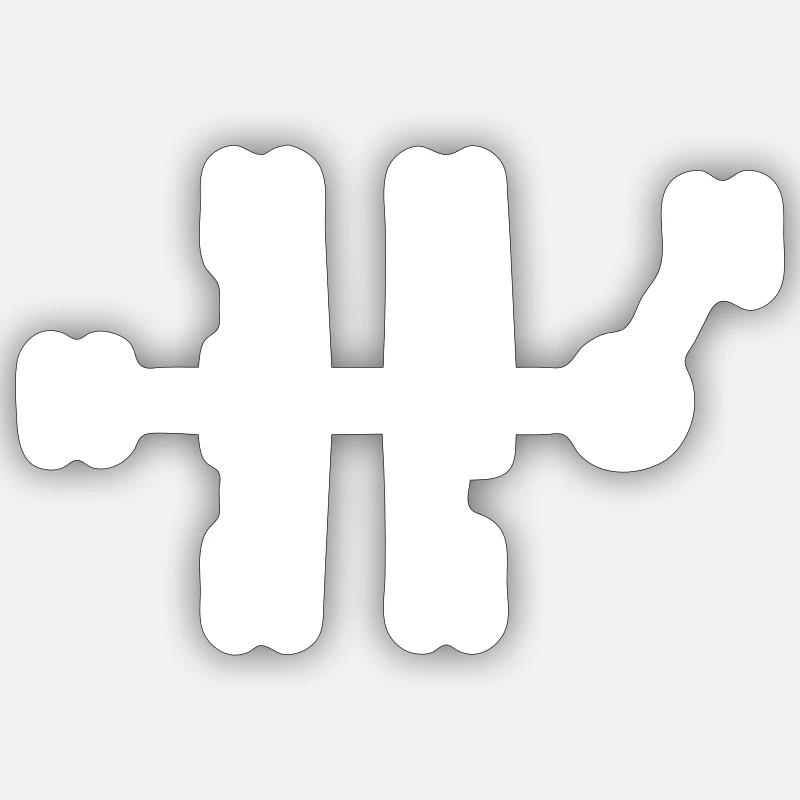 Éthanol - Sticker taille S (10 x 10 cm) - blanc mat
