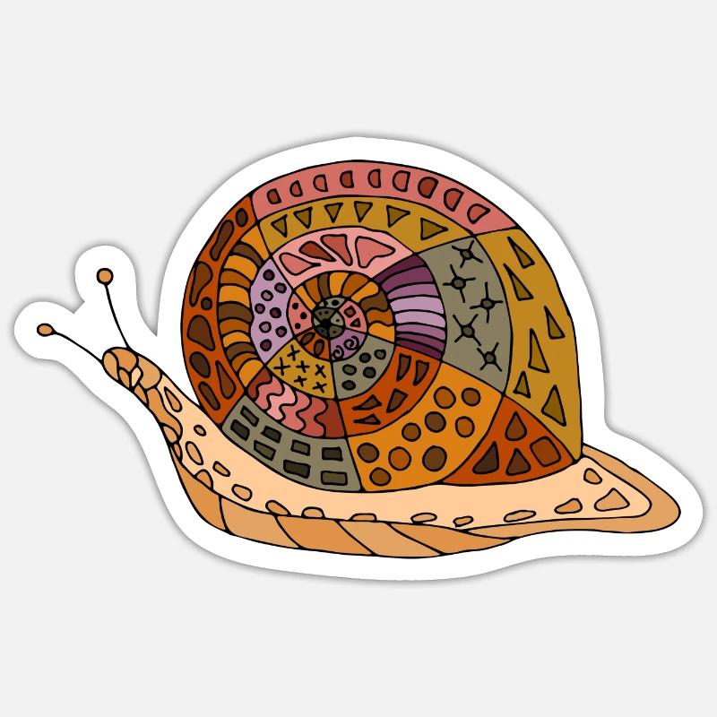Snail - Sticker size S (10 x 10 cm) - white matte