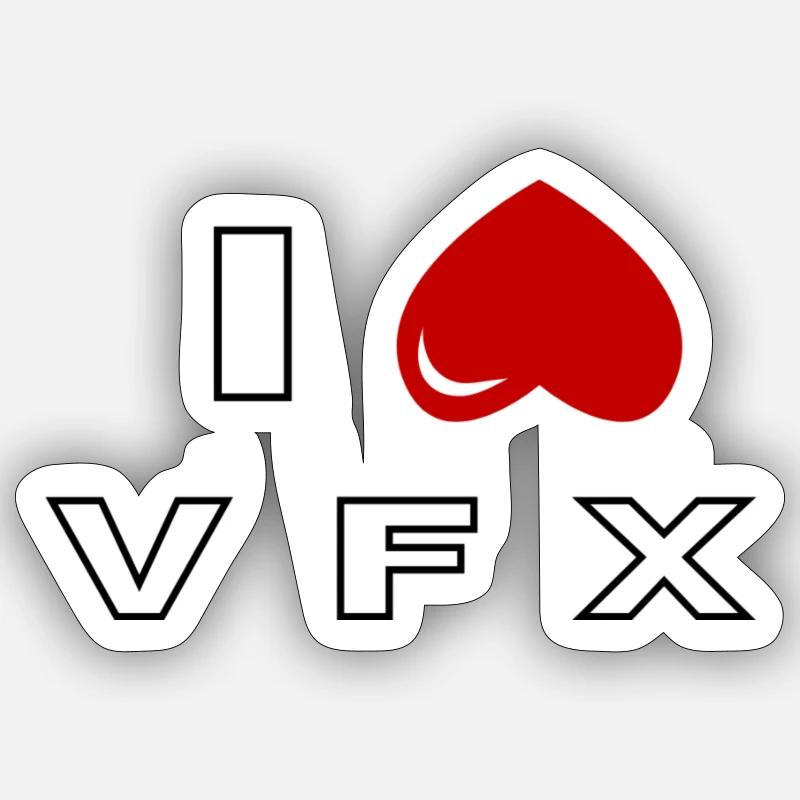 I hate VFX - Sticker size S (10 x 10 cm) - white matte