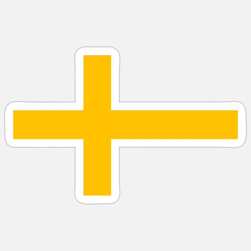 Croix de Suède - Sticker taille S (10 x 10 cm) - blanc mat