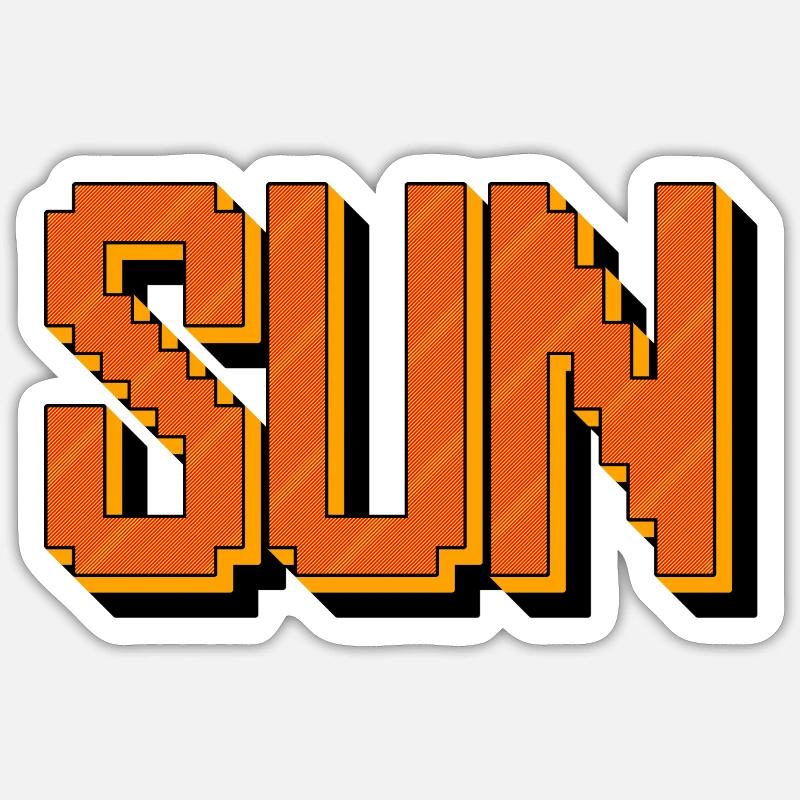 SUN - Sticker Größe S (10 x 10 cm) - Mattweiß