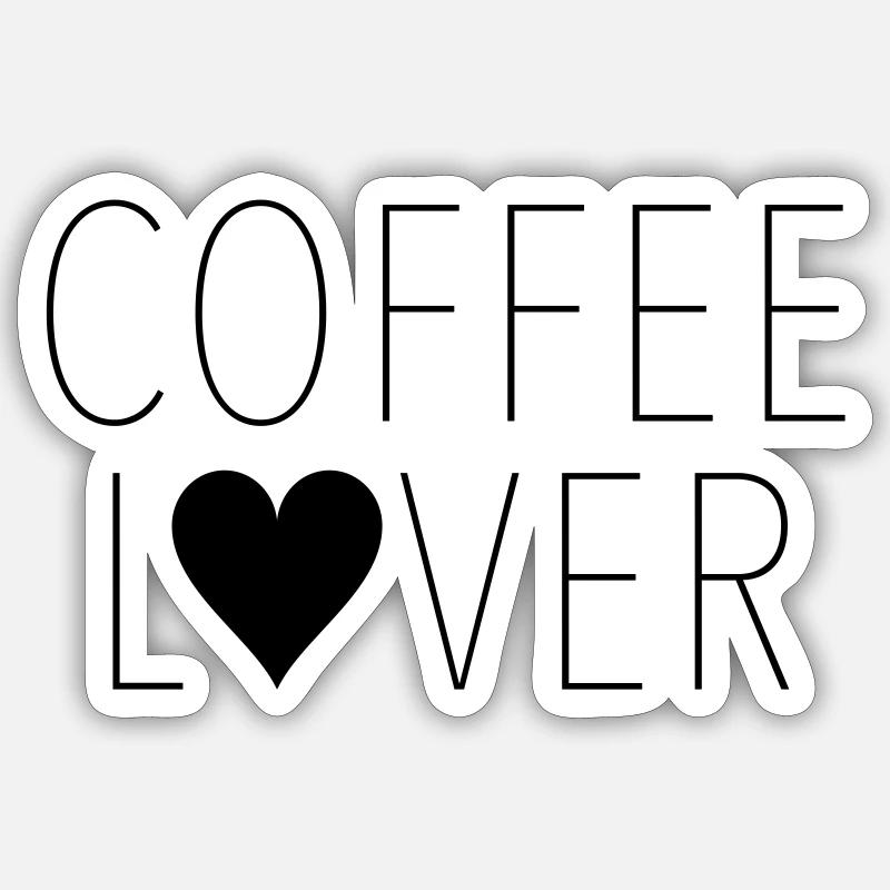 Coffee Lover | First Coffee - Sticker Größe S (10 x 10 cm) - Mattweiß