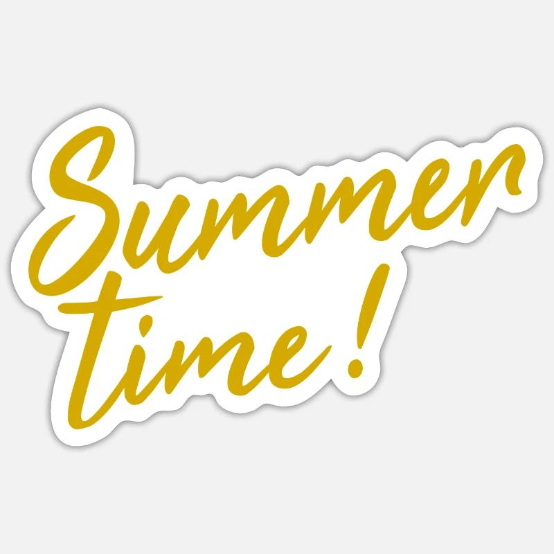 Summer time! - Sticker Größe S (10 x 10 cm) - Mattweiß