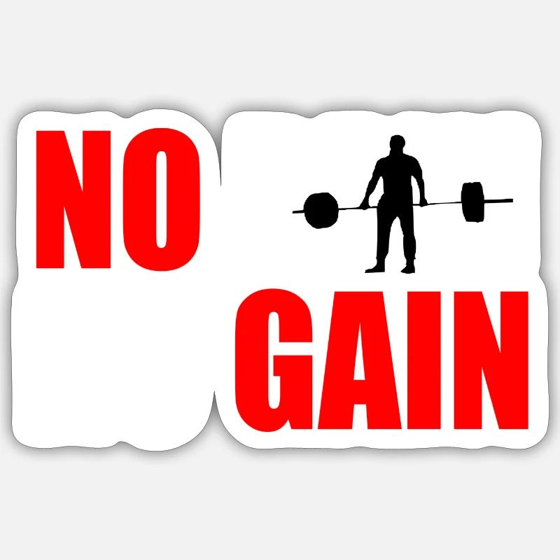 Pas de douleur pas de gain devis Sticker taille S (10 x 10 cm)