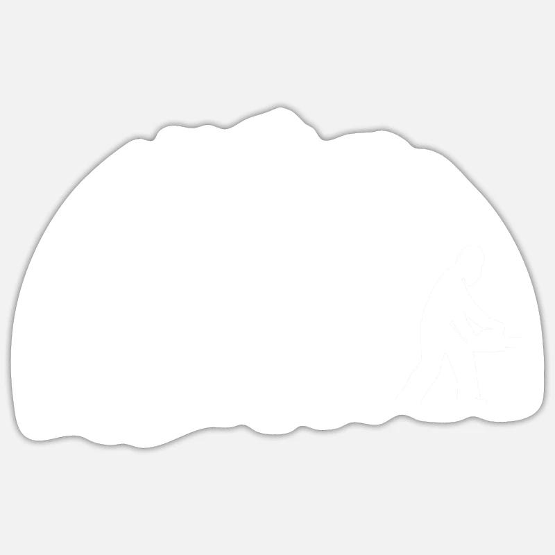 Baumfäller Kettensäge Evolution Holzfäller Sticker Größe S (10 x 10 cm)