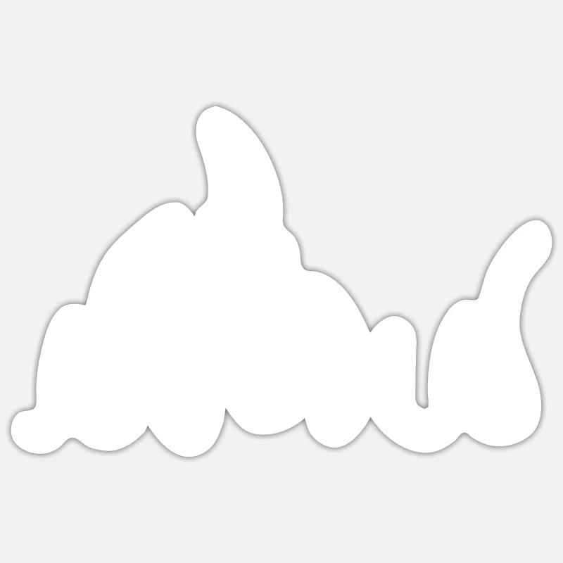 Fire illustration - Sticker size S (10 x 10 cm) - white matte
