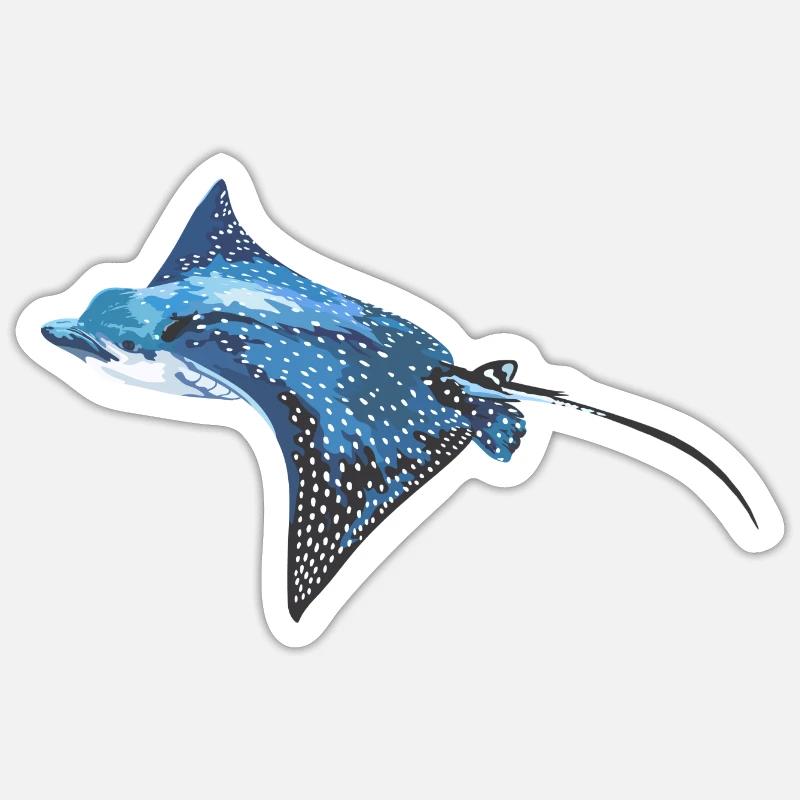 Rays, eagle rays, fish, sea creatures Sticker size S (10 x 10 cm)