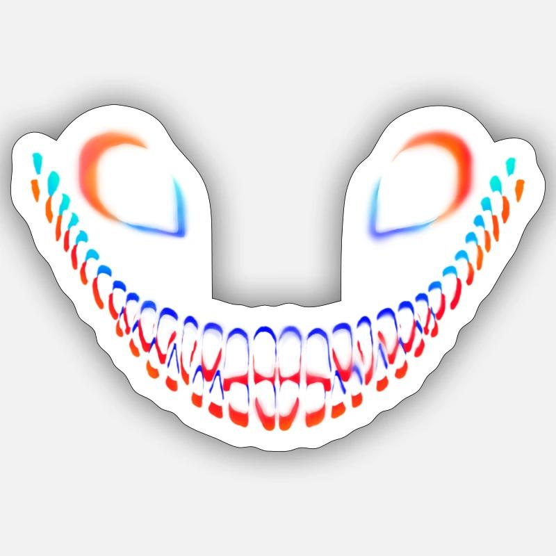 smiler rgb - Sticker Größe S (10 x 10 cm) - Mattweiß