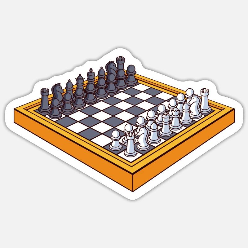 boardgame chess backgammon game night Sticker Größe S (10 x 10 cm)