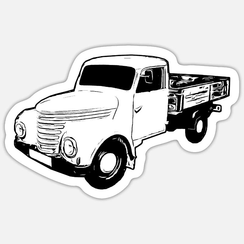 Framo pritsche Transporter Lkw DDR IFA Oldtimer Sticker Größe S (10 x 10 cm)