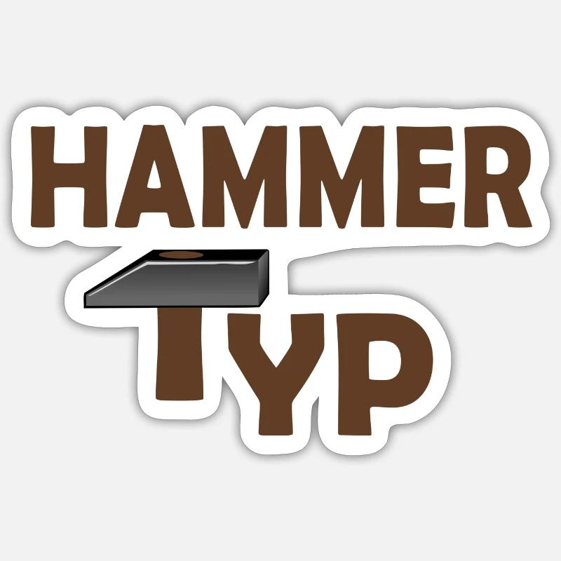 HAMMER TYP Sticker Größe S (10 x 10 cm)