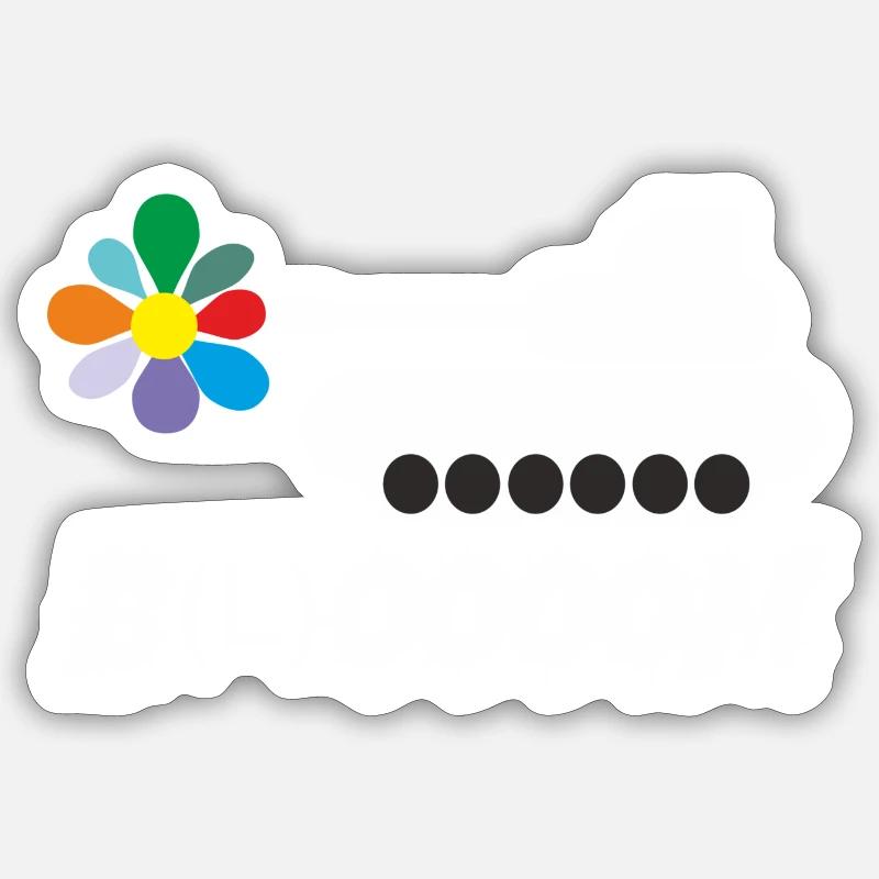 Bloom Boom - Sticker taille S (10 x 10 cm) - blanc mat