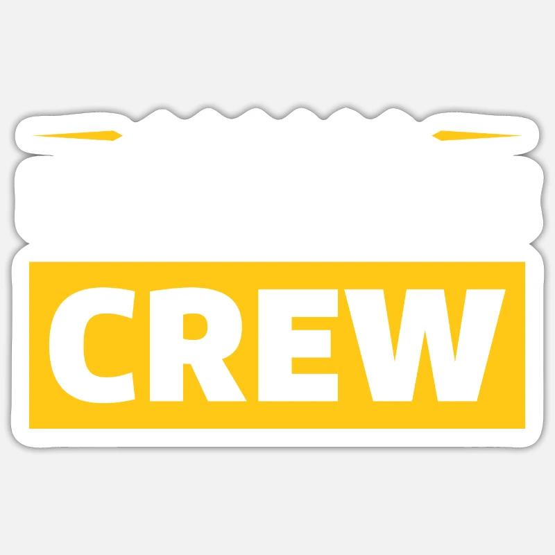 Motorcycle Crew - Sticker Größe S (10 x 10 cm) - Mattweiß
