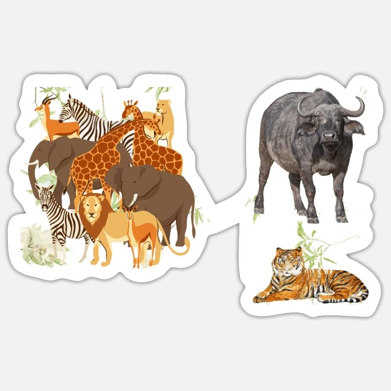 Giraffe - Sticker size S (10 x 10 cm) - white matte