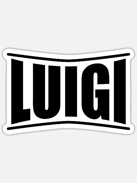 Luigi T-Shirt T-Shirt Geschenkidee - Sticker Größe S (10 x 10 cm) - Mattweiß
