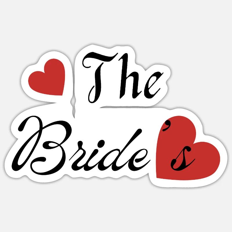 The bride’s -la mariée - Sticker taille S (10 x 10 cm) - blanc mat