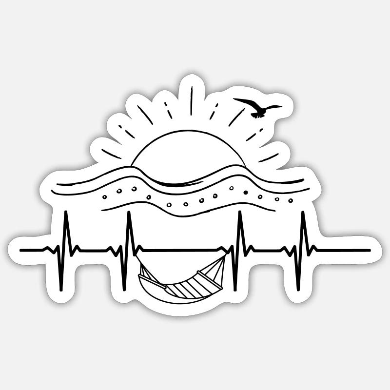 Hamac - Pulse Design - Sticker taille S (10 x 10 cm) - blanc mat