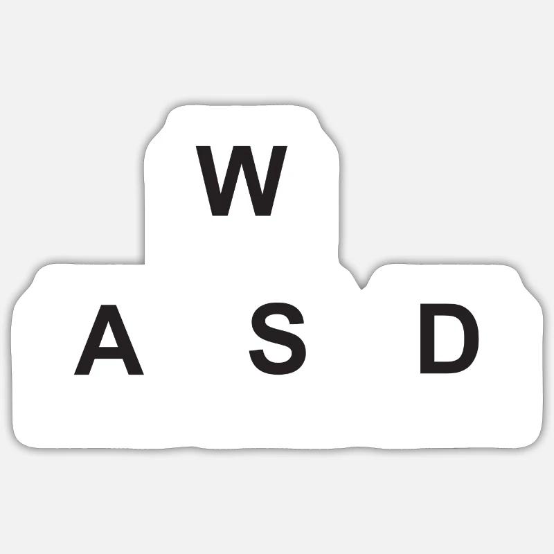 W A S D Keyboard layout Sticker size S (10 x 10 cm)