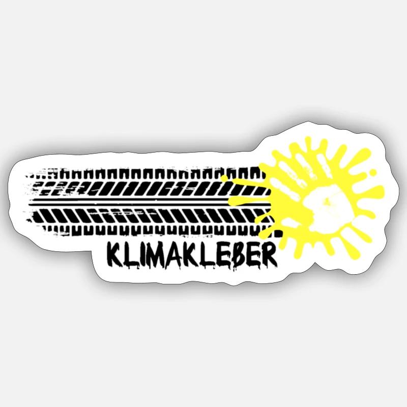 Klimakleber Climate CO2 Umweltschutz - Sticker Größe S (10 x 10 cm) - Mattweiß