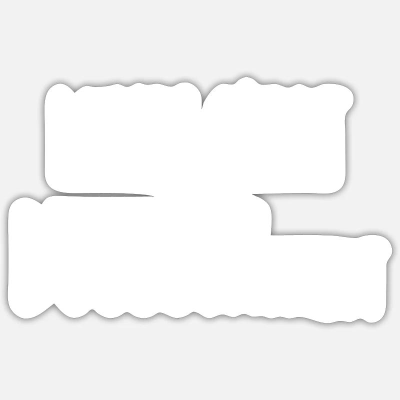 lundi c'est bouh lot - Sticker taille S (10 x 10 cm) - blanc mat
