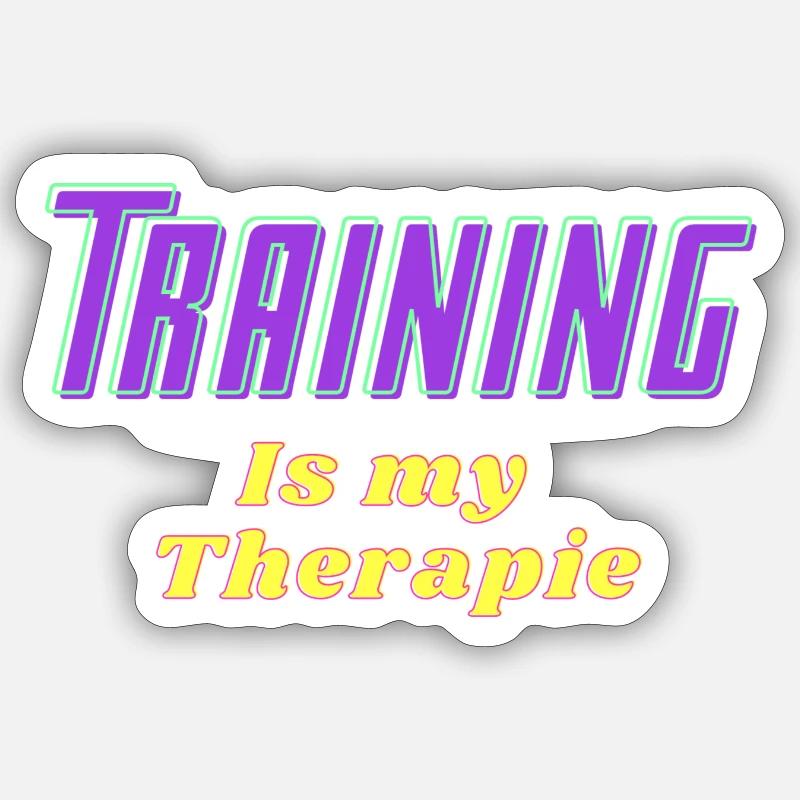 Training - Sticker Größe S (10 x 10 cm) - Mattweiß