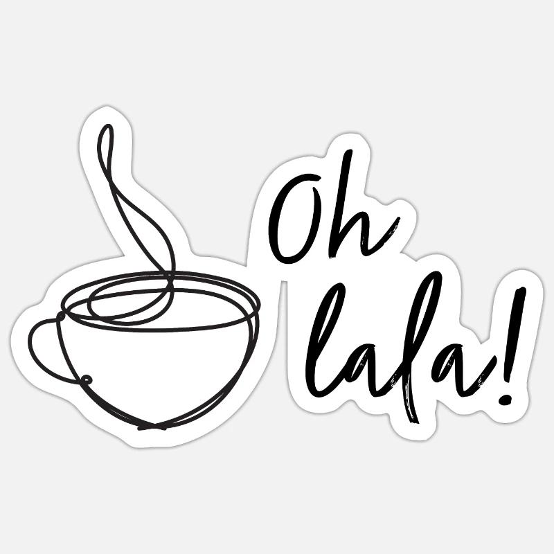 Oh lala - Sticker Größe S (10 x 10 cm) - Mattweiß
