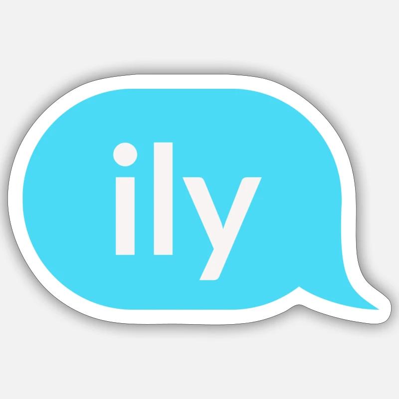 ily - Sticker size S (10 x 10 cm) - white matte