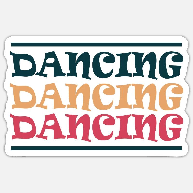 Dancing Dance Music - Sticker size S (10 x 10 cm) - white matte