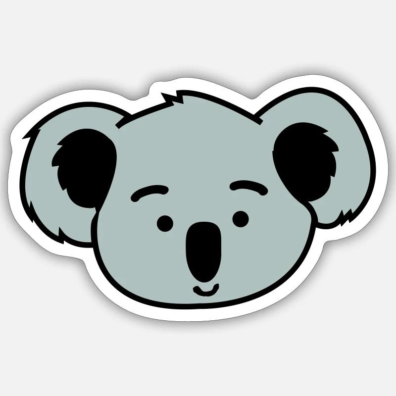 koala - Sticker taille S (10 x 10 cm) - blanc mat