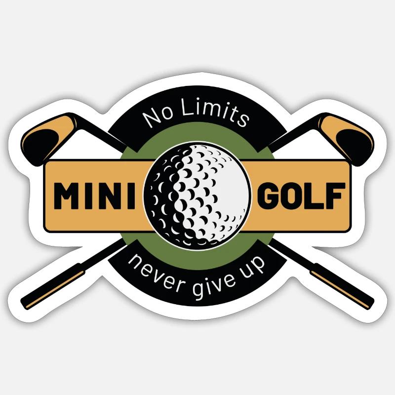 Minigolf sans limites - Sticker taille S (10 x 10 cm) - blanc mat