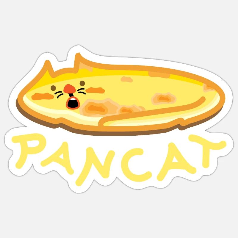 Pancake Cat - Sticker size S (10 x 10 cm) - white matte