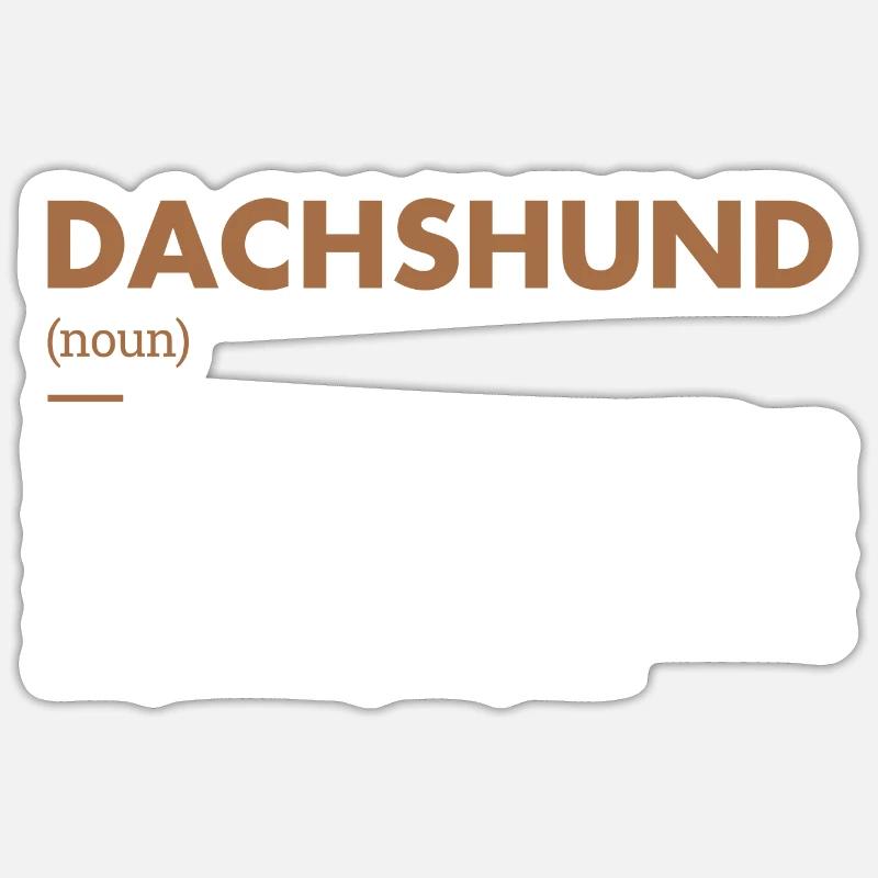 Dachshund Definition - Sticker Größe S (10 x 10 cm) - Mattweiß