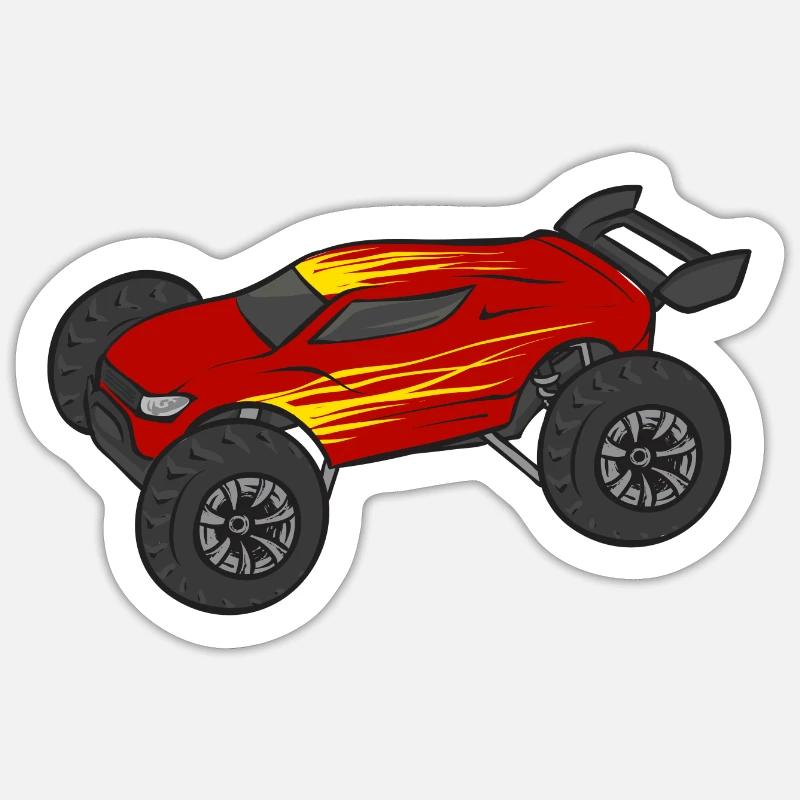 Voiture télécommandée RC Car - Sticker taille S (10 x 10 cm) - blanc mat