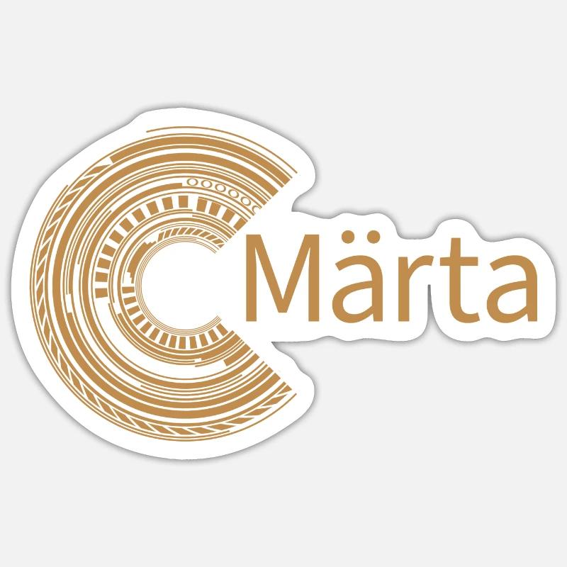 Pour Märta - Sticker taille S (10 x 10 cm) - blanc mat