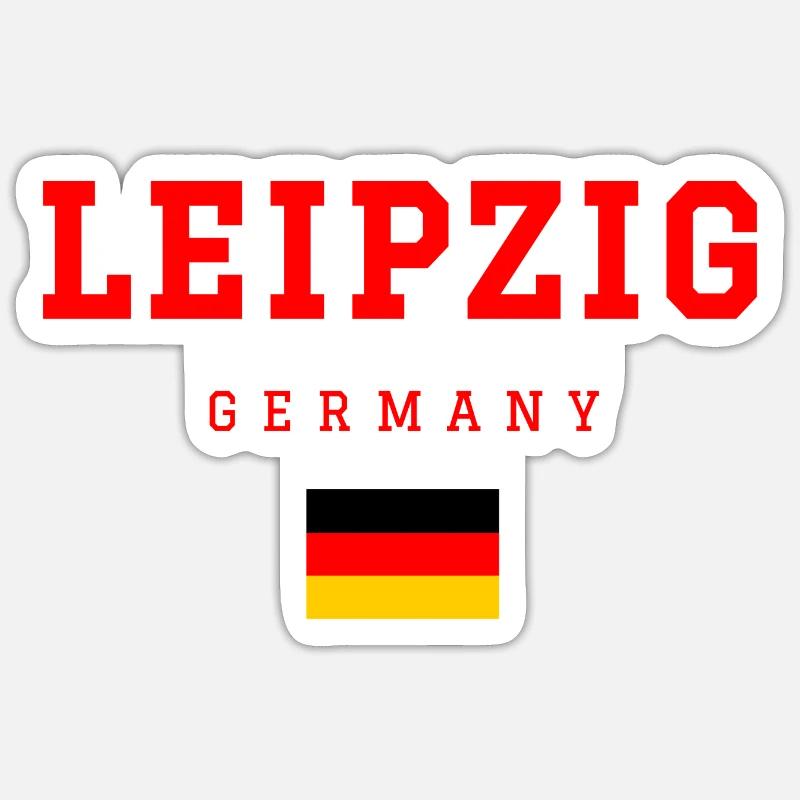 Leipzig, Germany - Sticker size S (10 x 10 cm) - white matte