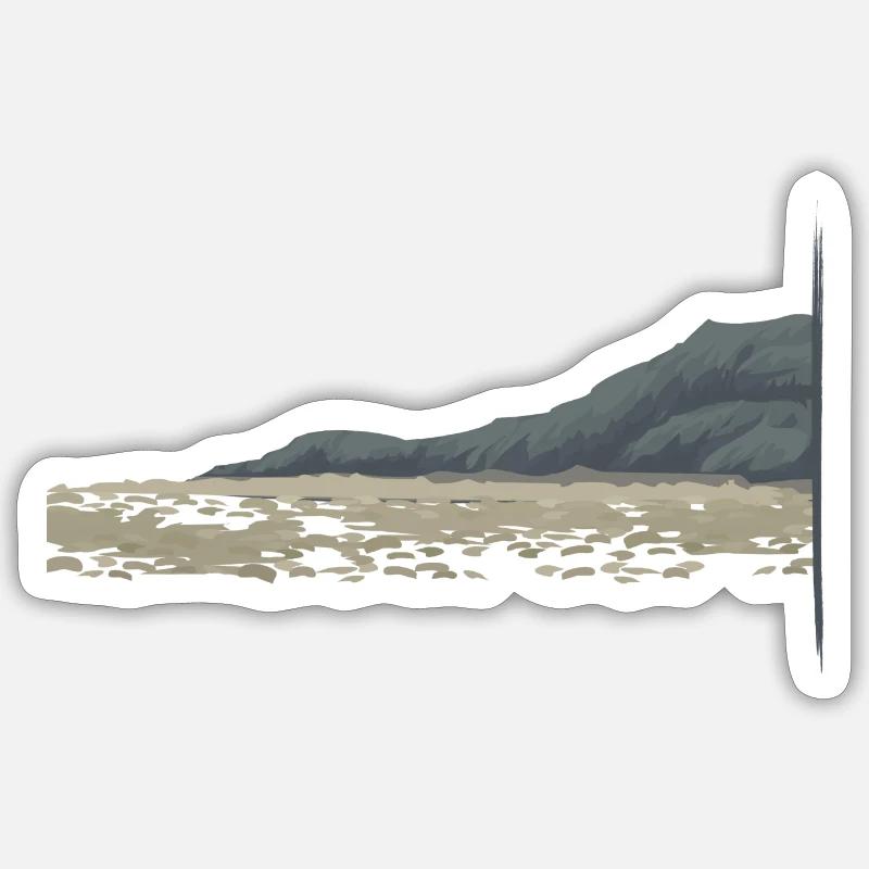 ROCKY COAST - Sticker size S (10 x 10 cm) - white matte