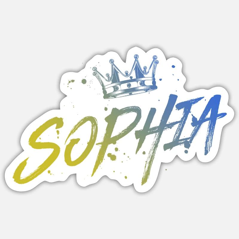 Sophia - Sticker taille S (10 x 10 cm) - blanc mat