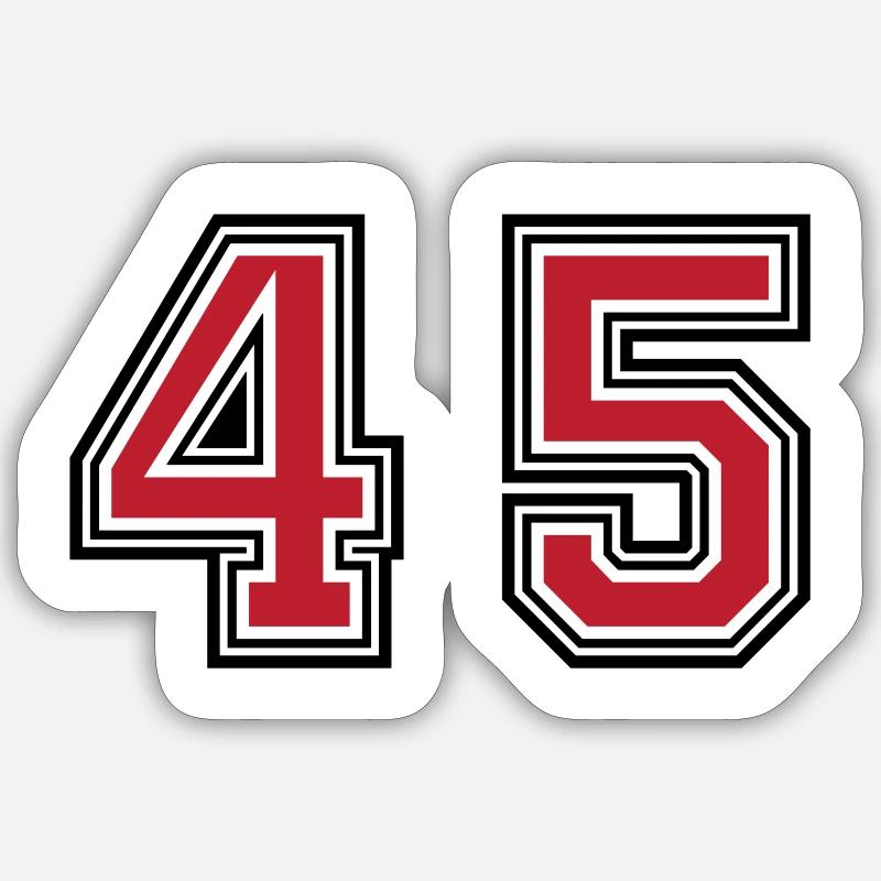 45 symboles numériques - Sticker taille S (10 x 10 cm) - blanc mat