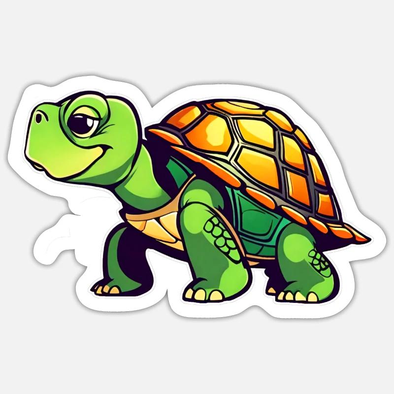 Cute Turtle - Sticker size S (10 x 10 cm) - white matte