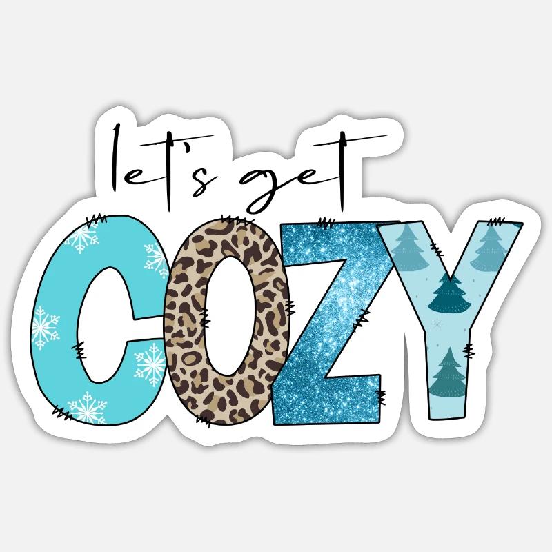 Cozy - Sticker size S (10 x 10 cm) - white matte