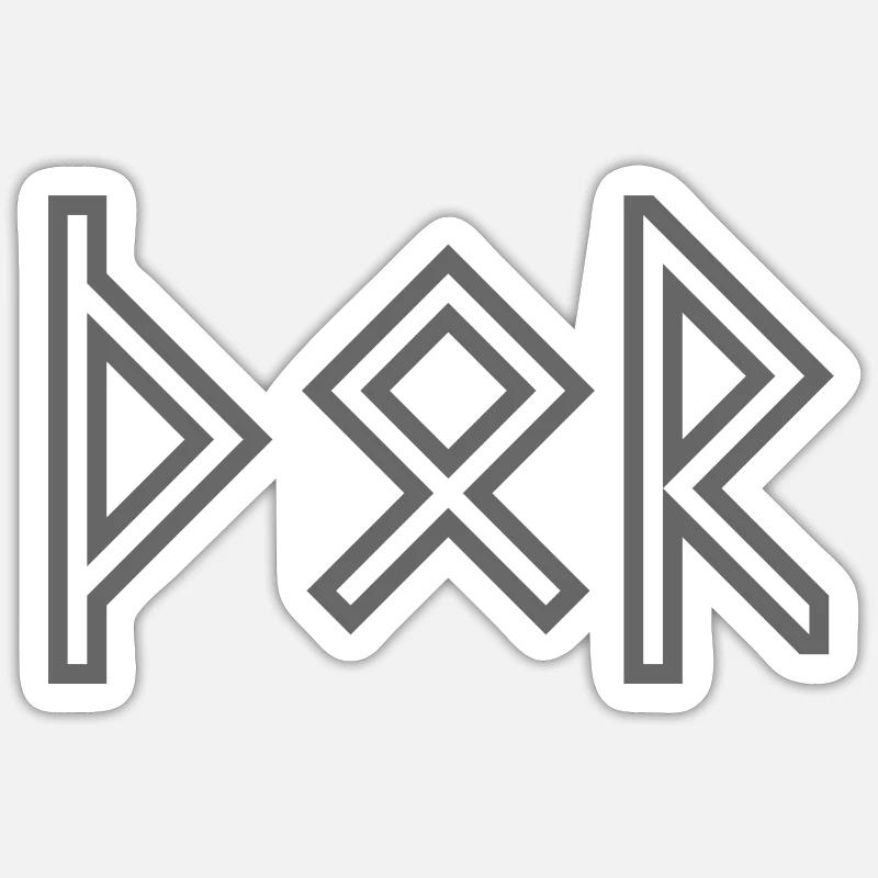 THOR - Sticker Größe S (10 x 10 cm) - Mattweiß
