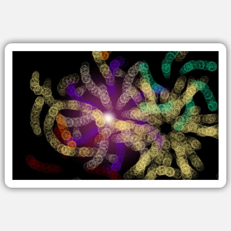 Feu d’artifice - Sticker taille S (10 x 10 cm) - blanc mat