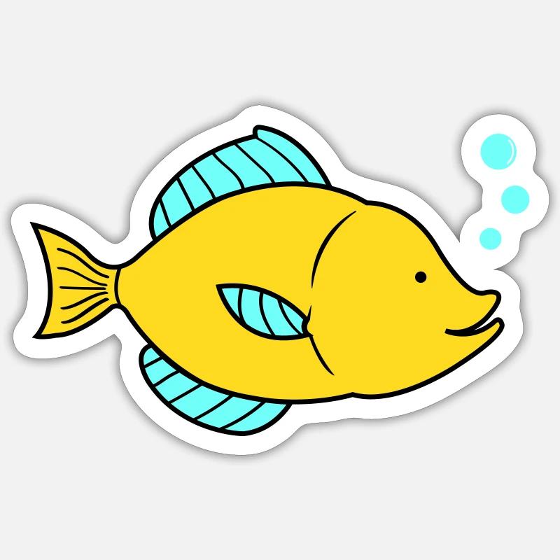 Fish Comic Sticker size S (10 x 10 cm)