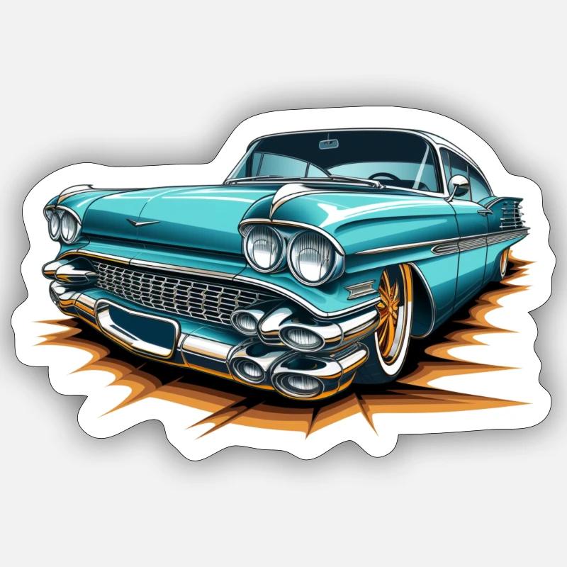 Lowrider chic - Sticker taille S (10 x 10 cm) - blanc mat