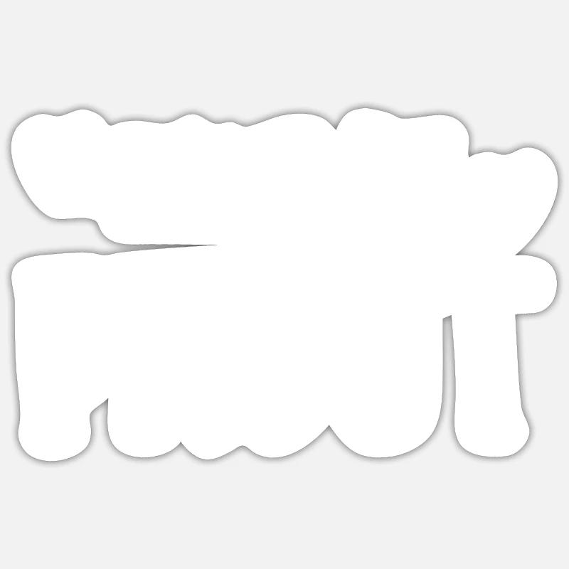 zone de prout Sticker taille S (10 x 10 cm)