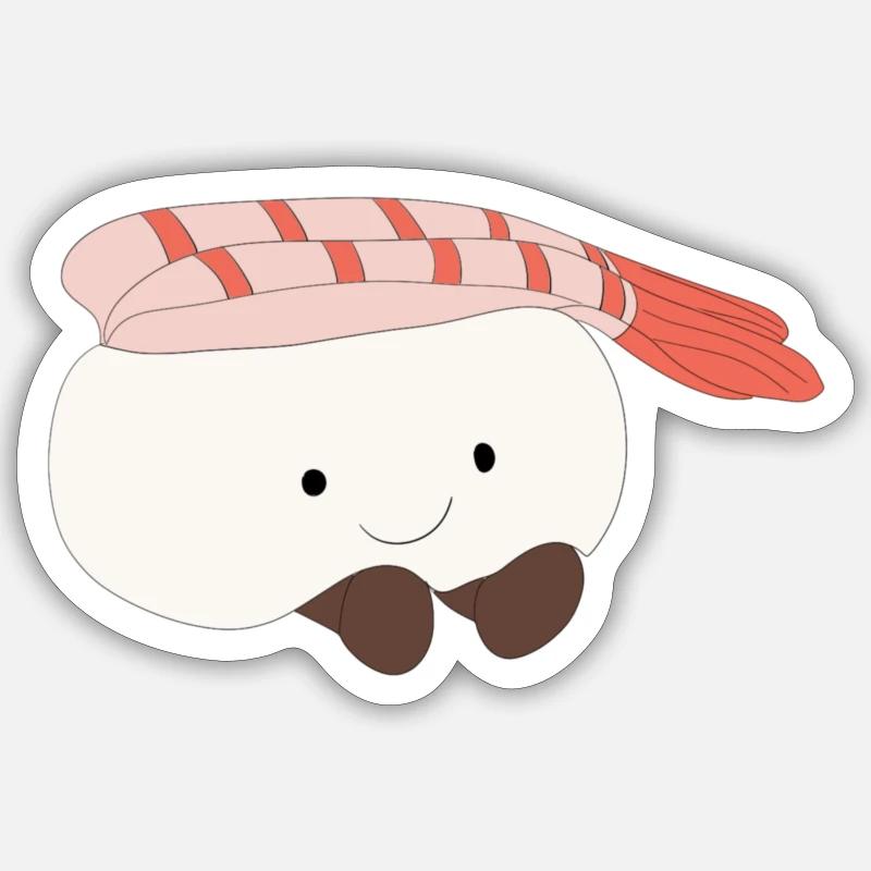 Sushi design - Sticker size S (10 x 10 cm) - white matte